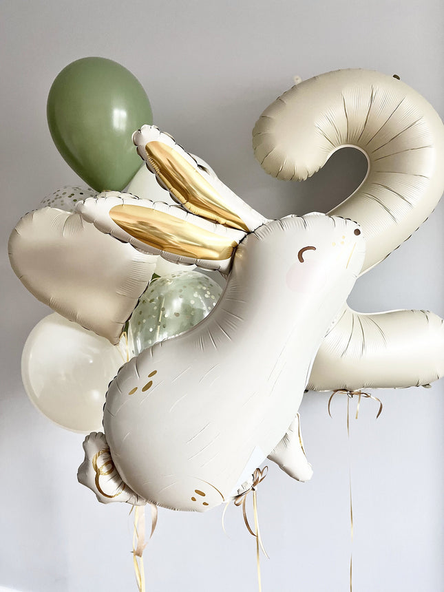 Delightful Rabbit Pastel Balloons Set for Birthday Party - Charming Bunny Decor, Soft Pastel Colors, Whimsical Party Balloons Kit