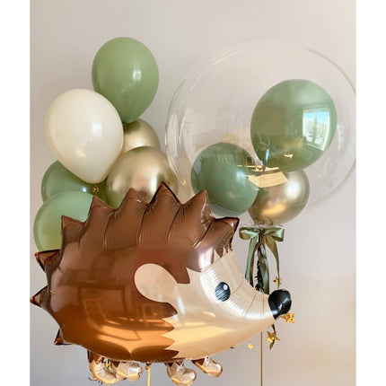 Enchanted Forest Woodland Balloon Set - Deer and Hedgehog for Nature-Themed Celebrations