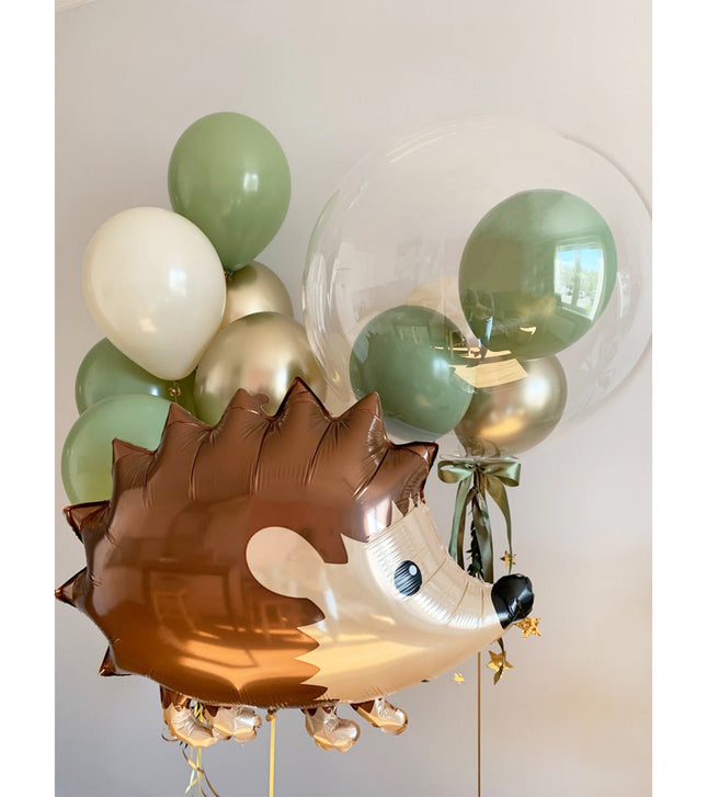 Enchanted Forest Woodland Balloon Set - Deer and Hedgehog for Nature-Themed Celebrations