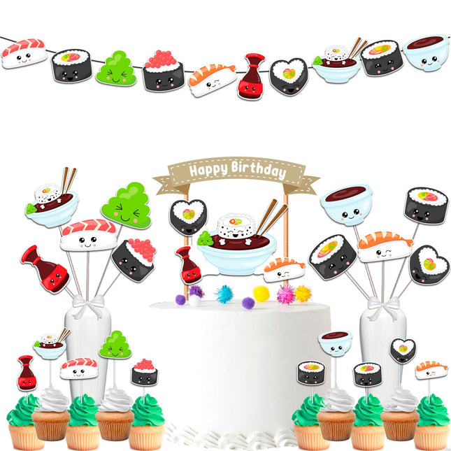 Kawaii Sushi Party Decor Set