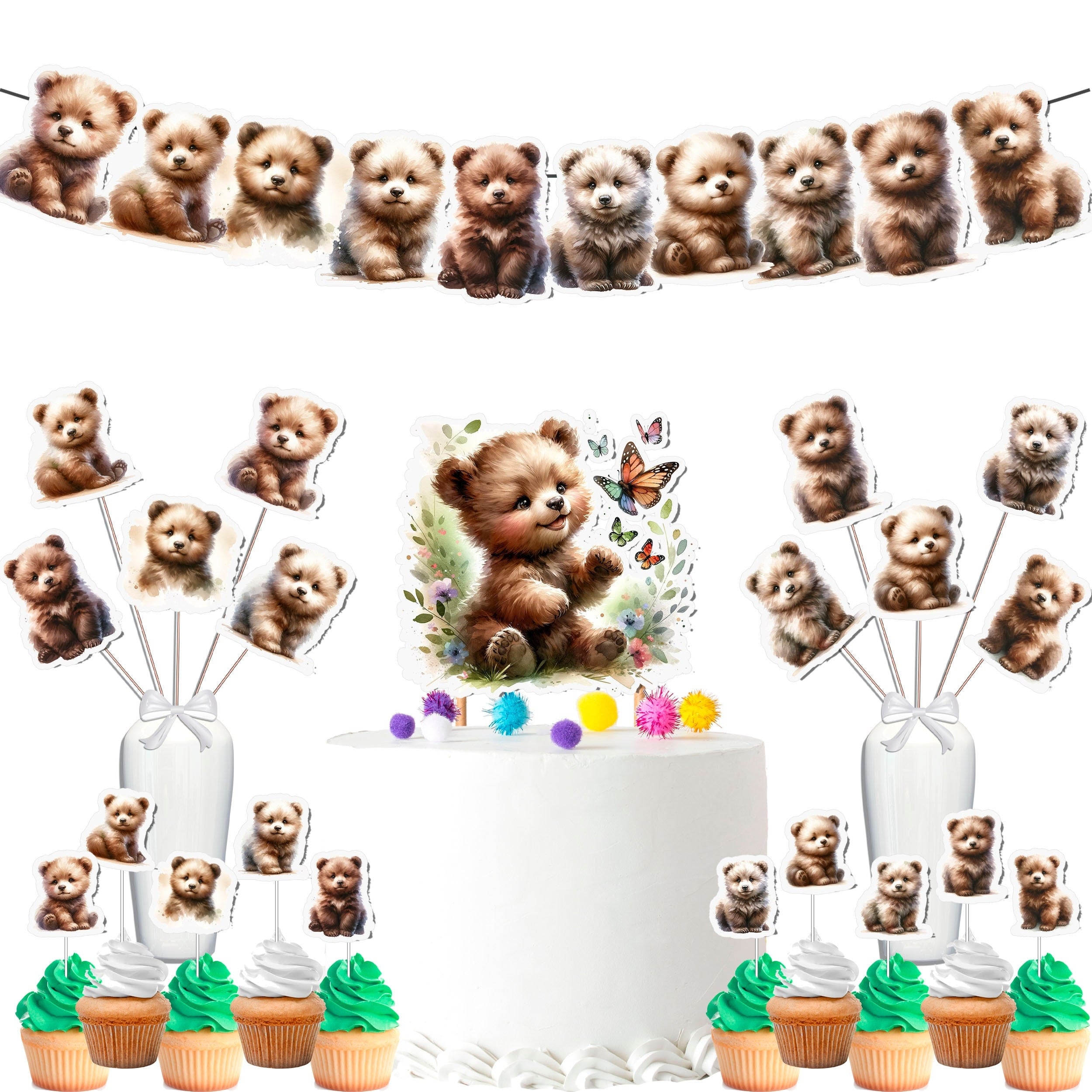 Cuddly Bear Party Decor Set