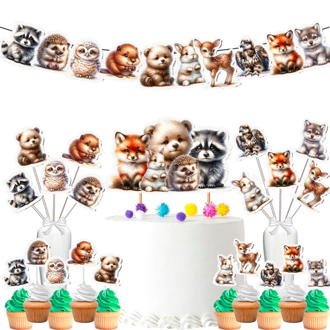 Enchanted Woodland Animals Party Decor Set