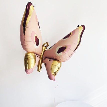 Enchanted Pink Butterfly Mylar Balloon - Delicate Decor for Baby Showers and Birthday Parties
