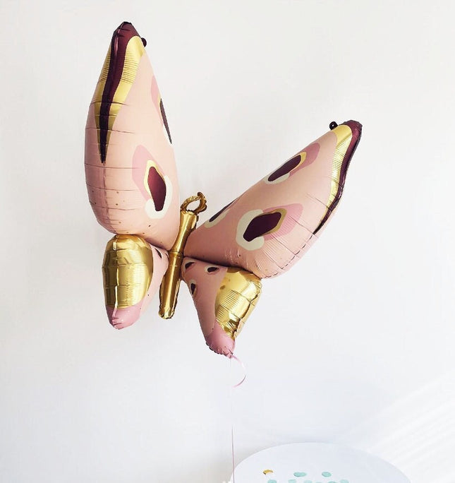 Enchanted Pink Butterfly Mylar Balloon - Delicate Decor for Baby Showers and Birthday Parties