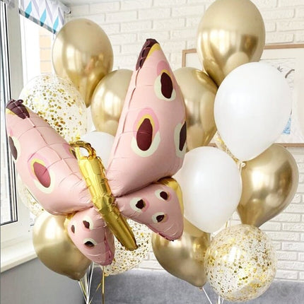Delicate Butterfly Balloon Set - Perfect for Baby Showers & Birthday Celebrations - Colorful and Whimsical Decor