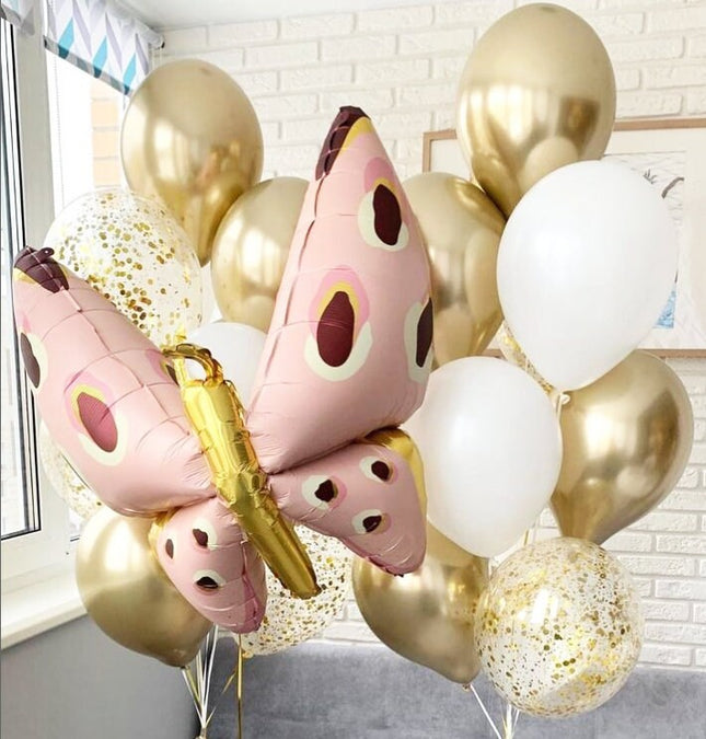 Delicate Butterfly Balloon Set - Perfect for Baby Showers & Birthday Celebrations - Colorful and Whimsical Decor