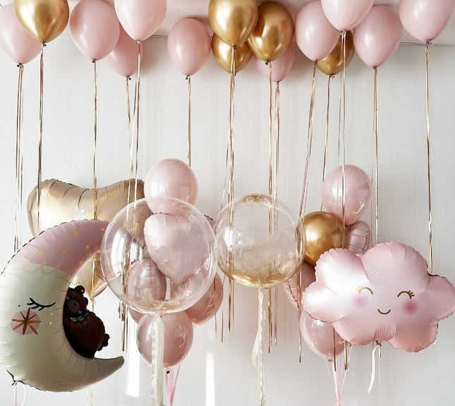 Dreamy Moon, Cloud, and Heart Balloon Set - Perfect for Baby Showers, Birthdays, and Nursery Decor