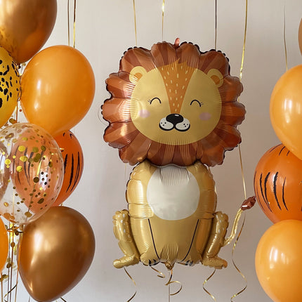 Joyful Lion Balloon Set - Perfect for Safari Parties and Kids' Birthday Celebrations