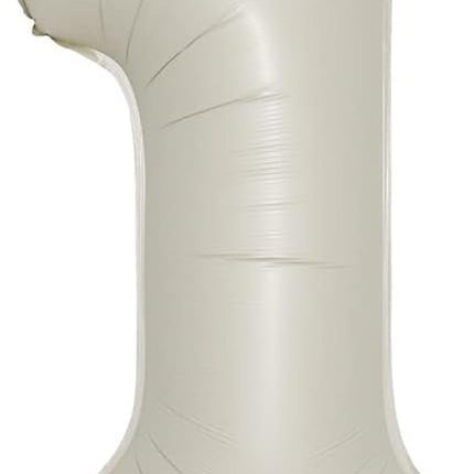 Sophisticated '2' and Cake Balloon Set in Cream and Gold - Perfect for Second Birthdays and Anniversary Parties