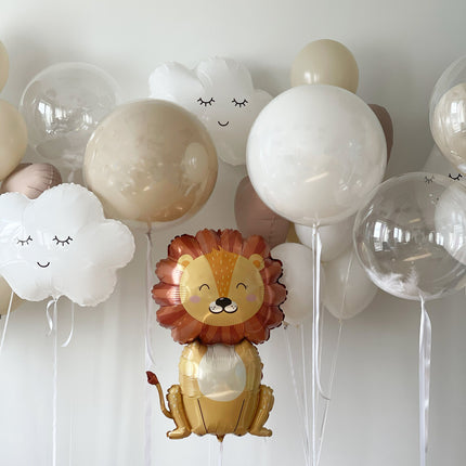 Cheerful Lion and Cloud Balloon Set - Perfect for Kids' Parties and Whimsical Celebrations