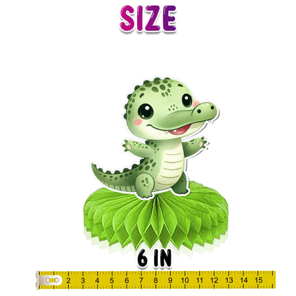 Adorable Crocodile Honeycomb Party Decorations - Set of 5 | Cute Jungle Themed Birthday Supplies for Kids