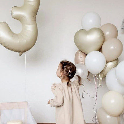 Elegant Pastel Balloon Set with Number Six Foil Balloon - Perfect for Birthdays and Special Celebrations