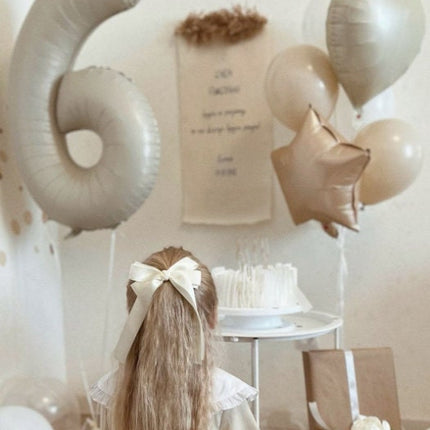 Elegant Pastel Balloon Set with Number Six Foil Balloon - Perfect for Birthdays and Special Celebrations