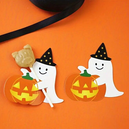 25-Piece Halloween Candy Holder Set - Adorable Ghost and Pumpkin Table Decor for Trick-or-Treating