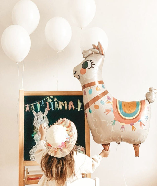 Colorful Llama Foil Balloon - Whimsical Party Decor for Birthdays and Themed Events