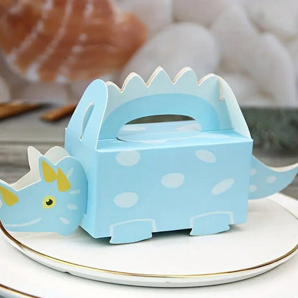 10-Piece Dinosaur Party Favor Bags Set - Cute Dino Candy and Gift Boxes for Kids Birthday Celebrations