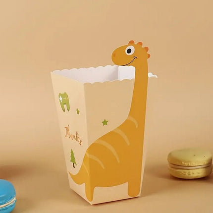 12-Piece Dinosaur Party Favor Bag Set - Adorable Dino Themed Treat Boxes for Kids' Birthday Parties