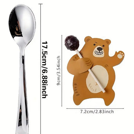 25 pcs Brown Bear Lollipop Holders - Cute Animal Candy Decorations for Kids Parties