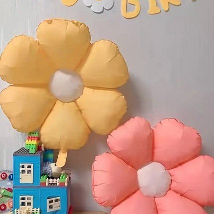 6 pcs Daisy Foil Balloons Set - Colorful Flower Balloons for Spring and Garden Party Decorations