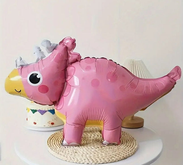 22x7 Inches Pink Dinosaur Balloon - Cute Dino Foil Balloon for Kids Birthday Parties