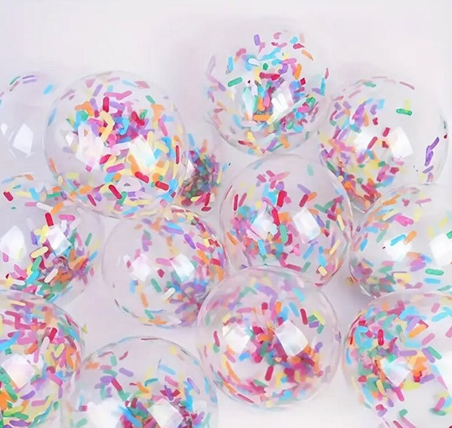 20pcs Colorful Confetti Balloons - Vibrant Party Balloons for Birthdays, Weddings, Celebrations