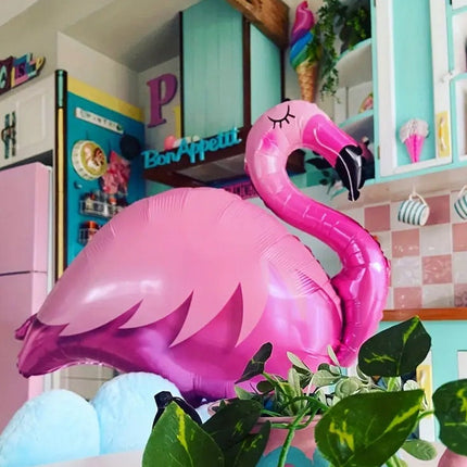 Giant Pink Flamingo Foil Balloon - Tropical Party Decor, Photo Booth Prop, Birthday and Pool Party Supplies