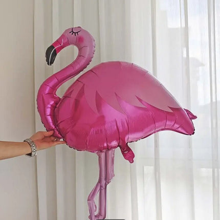 Giant Pink Flamingo Foil Balloon - Tropical Party Decor, Photo Booth Prop, Birthday and Pool Party Supplies
