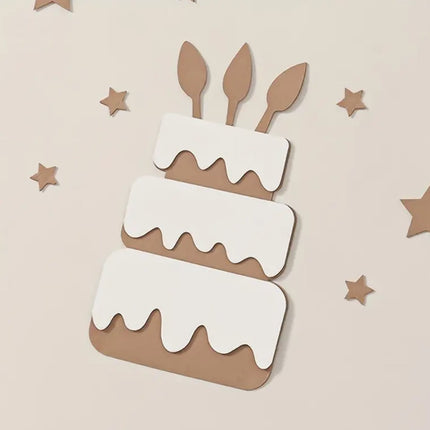 Neutral Happy Birthday Decoration Set – 7pcs Rustic Banner and Balloon Set for Birthday Partie