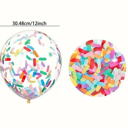 20pcs Colorful Confetti Balloons - Vibrant Party Balloons for Birthdays, Weddings, Celebrations