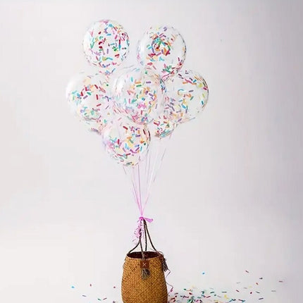 20pcs Colorful Confetti Balloons - Vibrant Party Balloons for Birthdays, Weddings, Celebrations