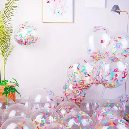 20pcs Colorful Confetti Balloons - Vibrant Party Balloons for Birthdays, Weddings, Celebrations
