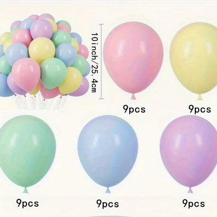 Pastel Balloon Set for Parties - 45 pcs Assorted Colors - Baby Showers, Birthdays, Weddings