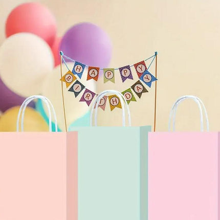 Pastel Party Favor Bags - Set of 24 - Multicolor Gift Bags for Birthdays and Baby Showers