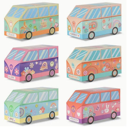 Hippie Van Favor Boxes, Set of 18 - Colorful Retro Party Decor
