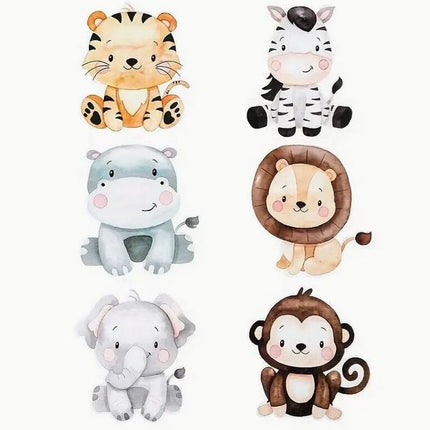 Adorable Jungle Animal Lollipop Holder Cards - Set of 48, Cute Safari Party Favors for Kids Birthdays, Baby Showers