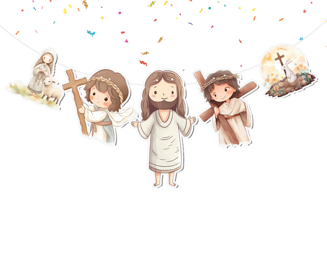 Jesus 5 pcs Banner