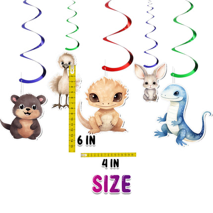 Cute Aussie Animals Streamers 10 pcs - Adorable Australian Wildlife Party Decorations