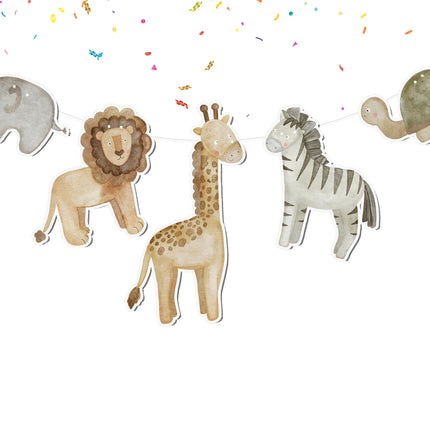 Jungle Animals 5 pcs Banner