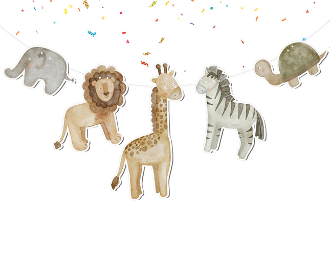 Jungle Animals 5 pcs Banner