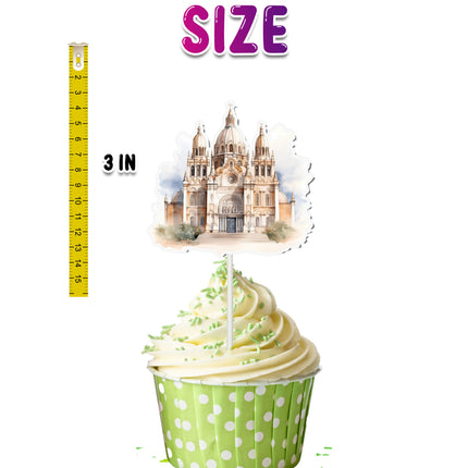 Mexico-Themed Cupcake Toppers - Set of 10 | Fiesta Party Decorations | Mexican Culture Toppers