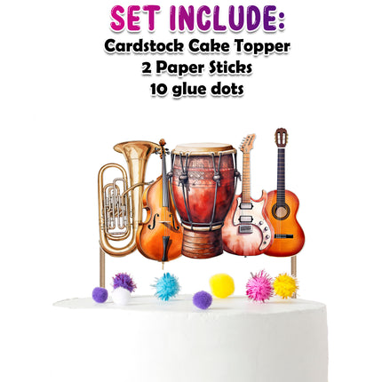 Music Instrument Cake Topper