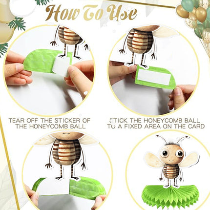 Quirky Insects Honeycombs 5 pcs - Fun and Whimsical Party Decorations