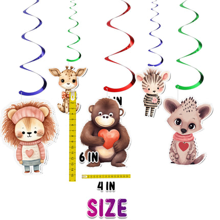 Safari Animals Streamers 10 pcs - Adorable Jungle Party Decorations