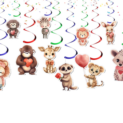 Safari Animals Streamers 10 pcs - Adorable Jungle Party Decorations