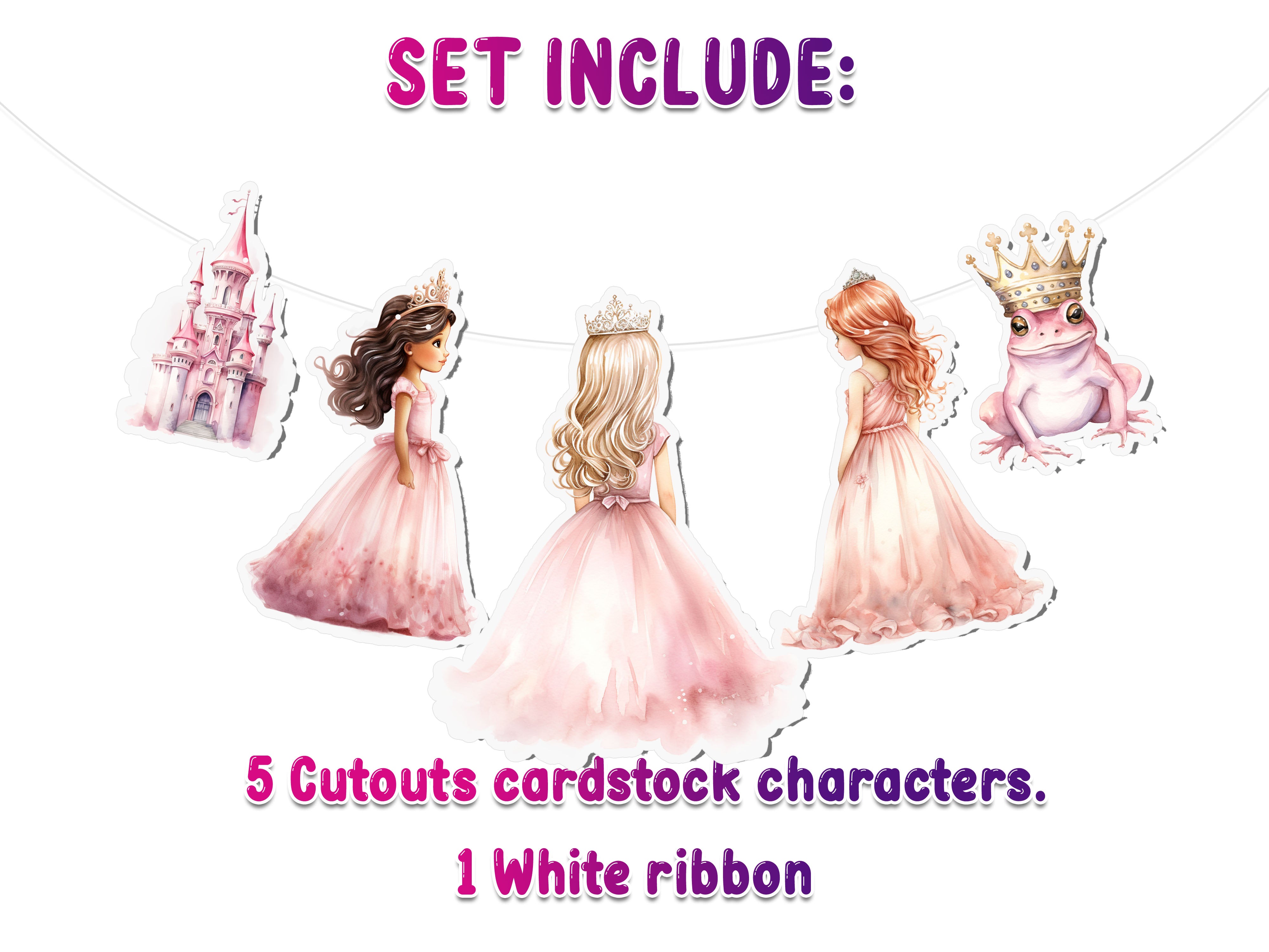 princess dress banner Princess Dress Name Banner PartyAtYourDoor