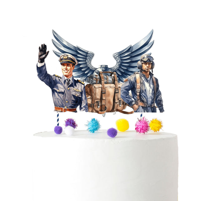 Aviation Theme Cake Topper