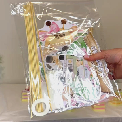 Adorable Jungle Safari Party Decoration Set – Banner, Cupcake Toppers, Cake Topper, and Centerpieces