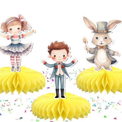 Circus Watercolor Honeycomb