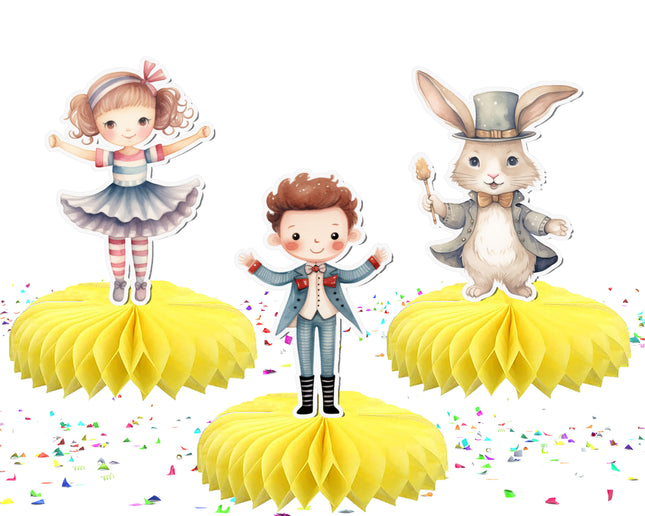 Circus Watercolor Honeycomb