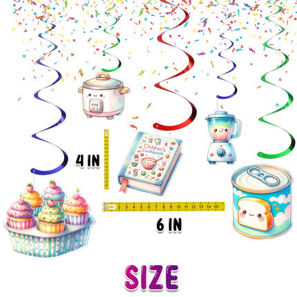 Cooking-Themed Hanging Streamers - Set of 10 | Fun Kitchen Party Decorations